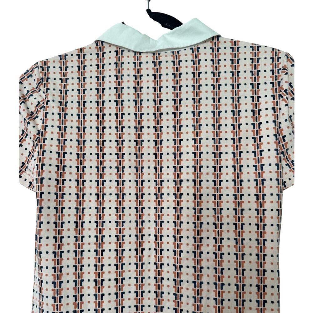 Tory Burch T Pattern Print Collared Knit Dress Sz… - image 6